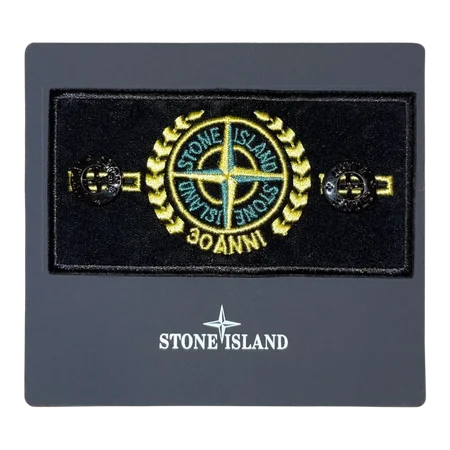 Authentic 30th Anniversary Stone Island compass badge - premium Italian-made replacement badge front view