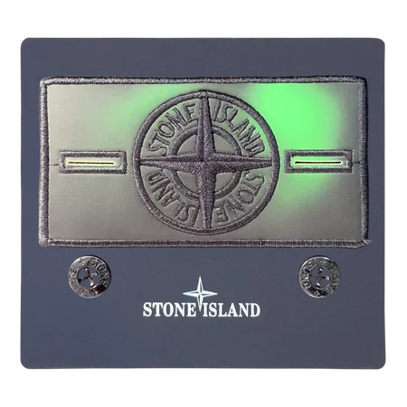 Rear view of green thermal badge