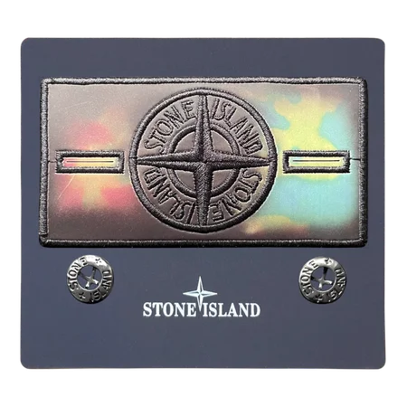 Rear view of red camo thermal badge