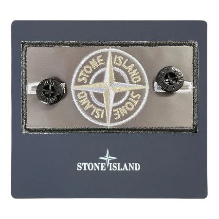 Close-up of silver crest details